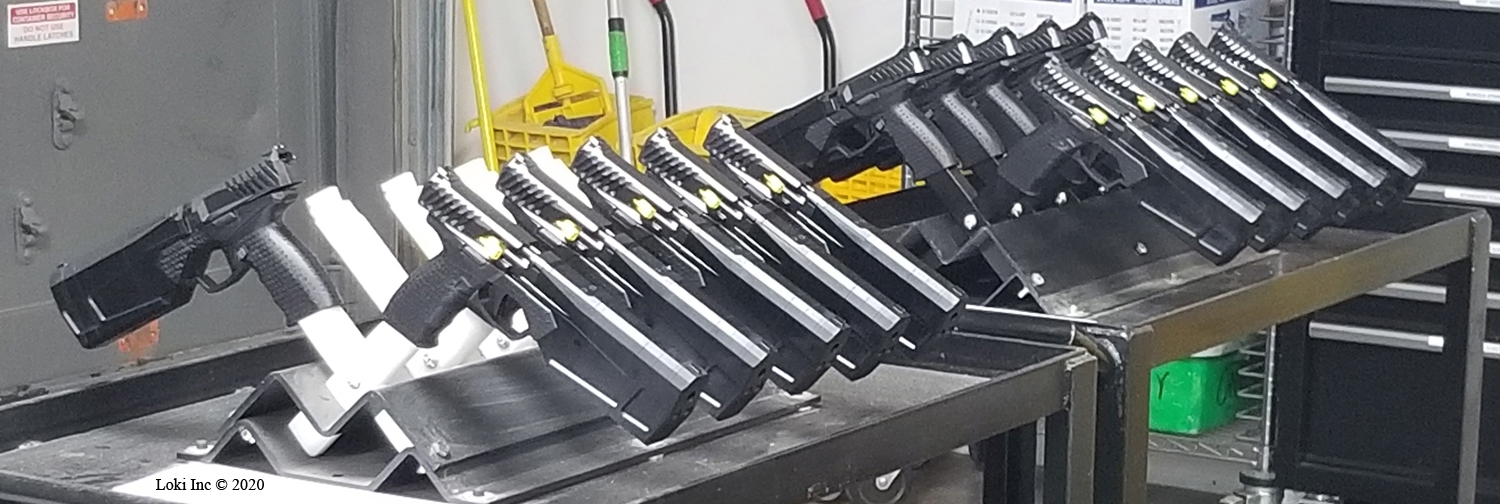 SilencerCo Plant Tour Header - Maxim 9 pistols assembled for proof testing