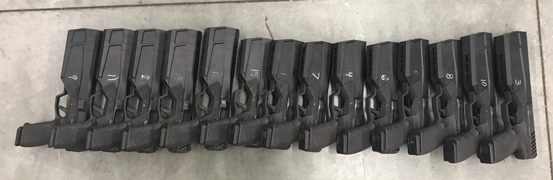 14 iterations of the Maxim 9 completely built.