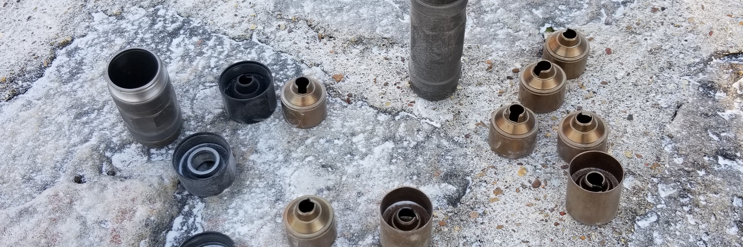 Cleaning a .22 Cal Suppressor with a Soda Blaster