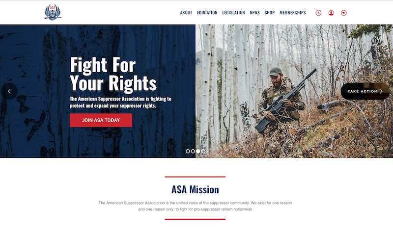 American Suppressor Association website