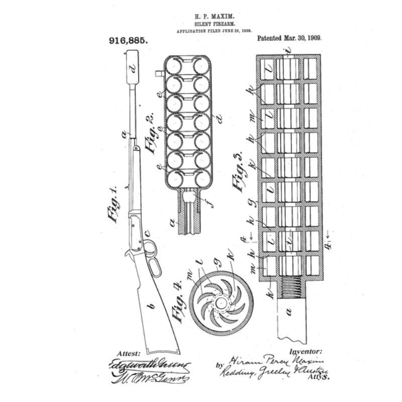 HP Maxim silencer patent 1909