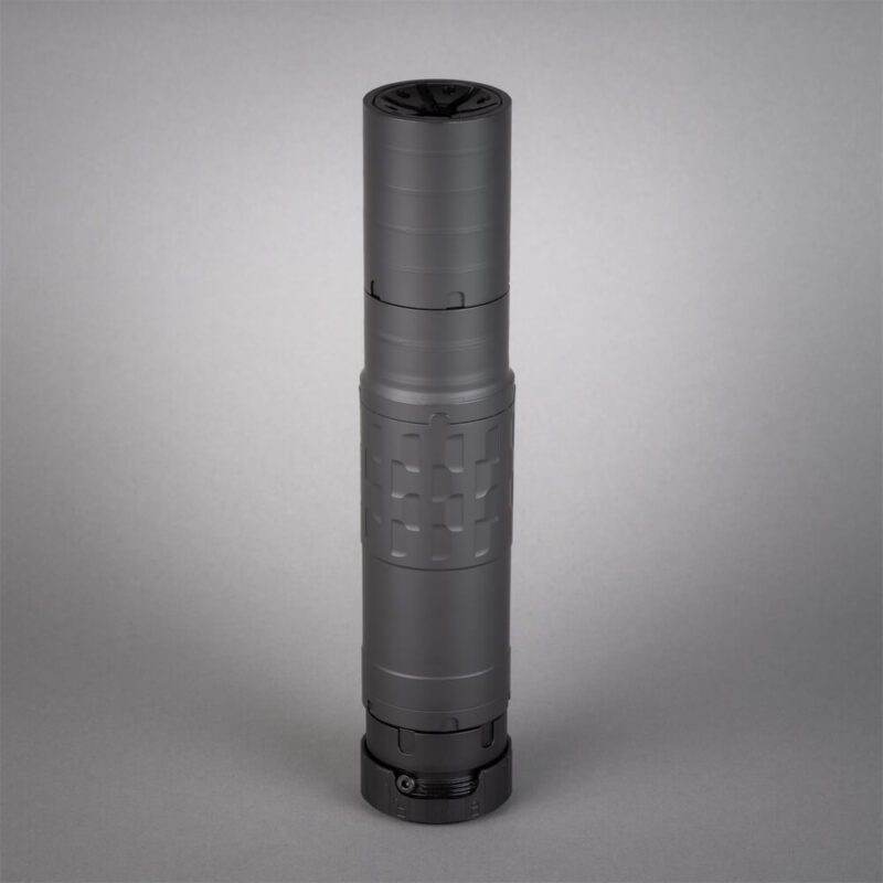 silencerco omega 36m suppressor on a grey background