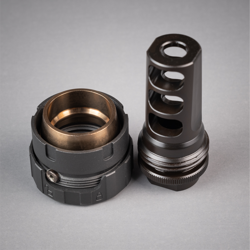 thumbnail image 2 of M14x1 LH Linear Compensator Muzzle Brake – 7.62mm / 7.62x39 Rifle Muzzle Device 2 of 4