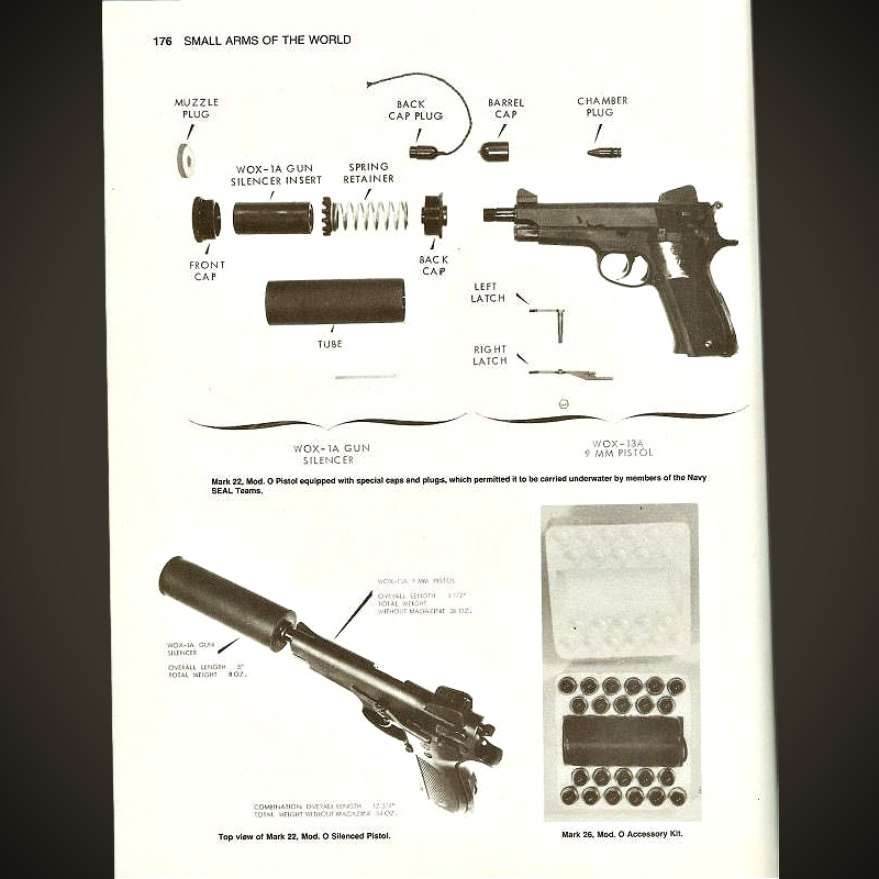 A diagram of the MK22 Hush Puppy from "Small Arms of the World."