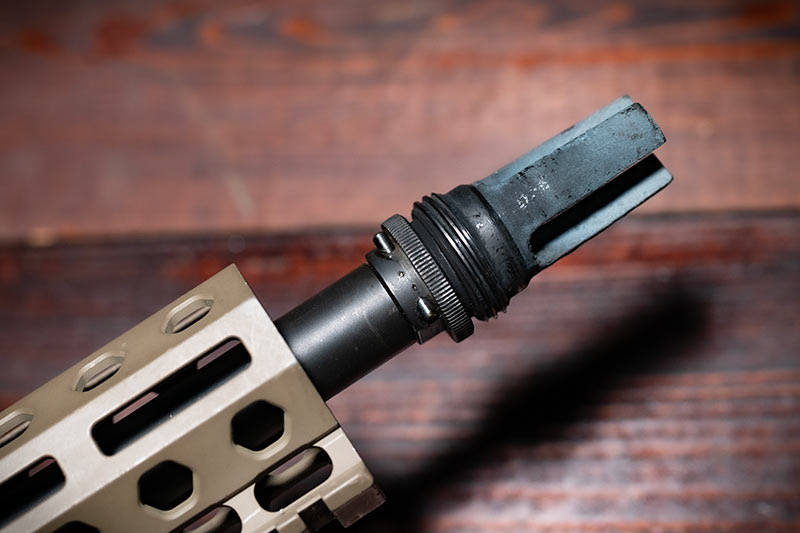 pinned flash hider, not welded - SBR modification