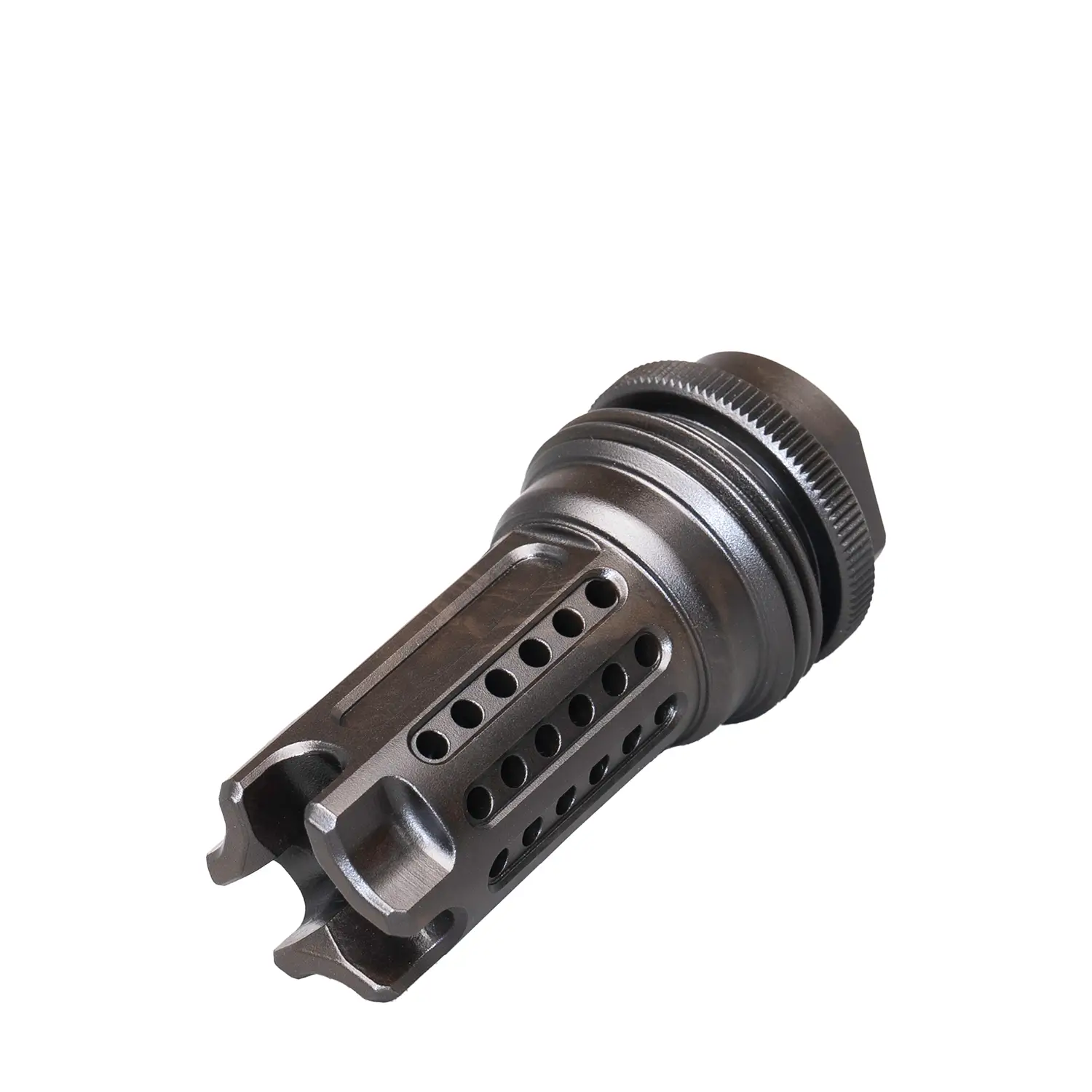 SilencerCo ASR RCB Ported black compensator - angled