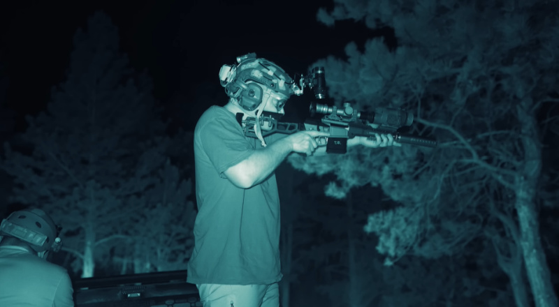 shooting with night vision at SilencerCo Summer Camp