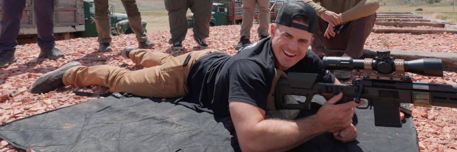 Zac Mertens at SilencerCo Summer Camp shooting long distance suppressed rifle