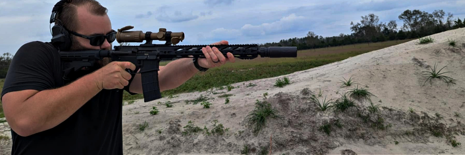 shooting suppressed with a SilencerCo can - first suppressor