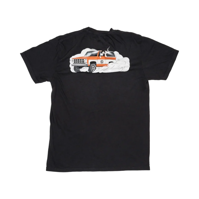 The back of a SilencerCo Burnout King Tee.