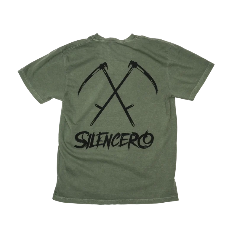 The Back of a SiCo Scythe® Tee.