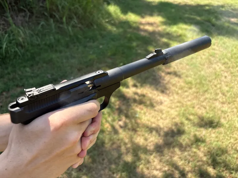 Browning Buckmark .22LR pistol suppressor - SilencerCo Sparrow 22