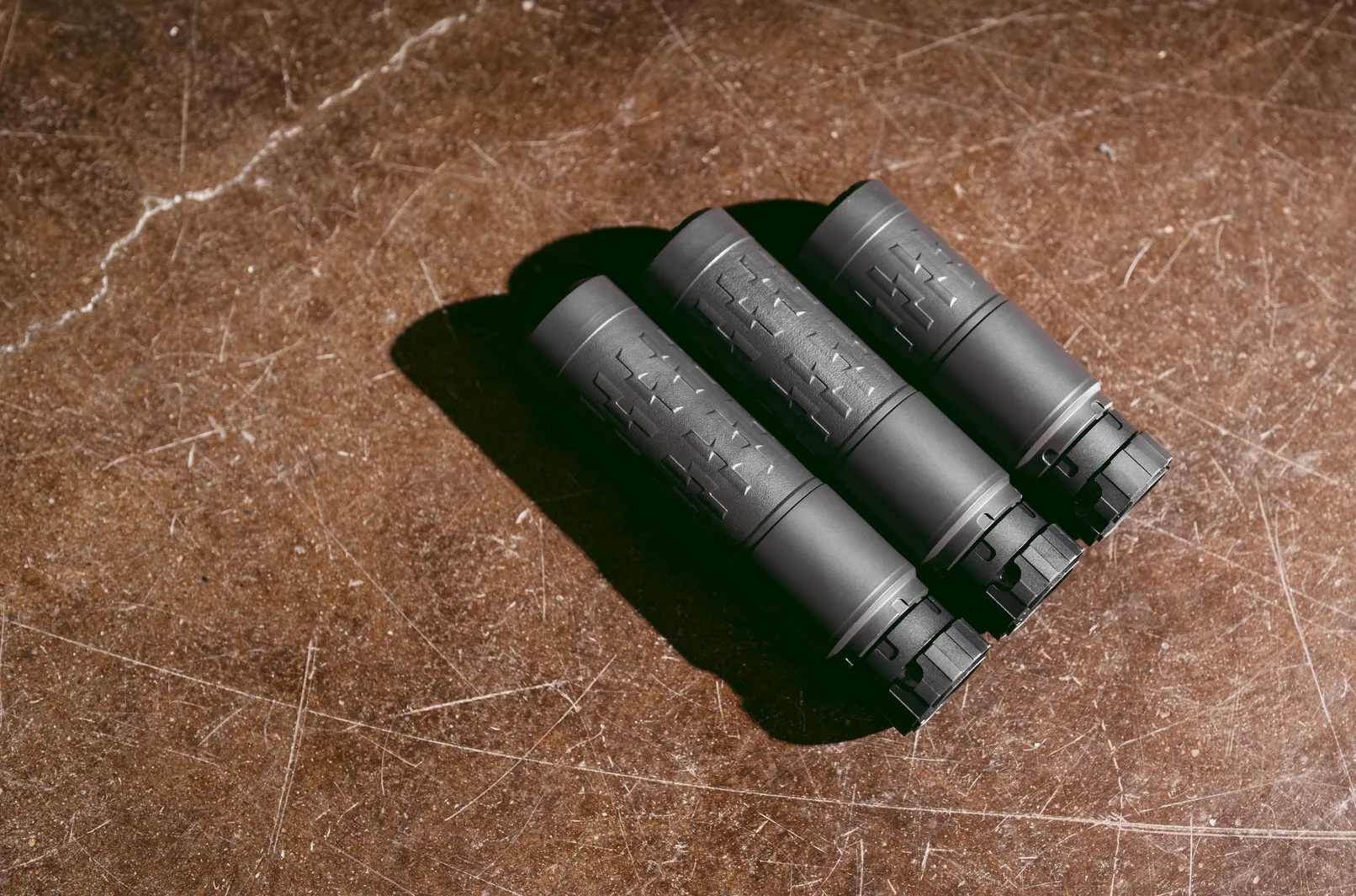 SilencerCo Velos series - three 3D printed suppressors