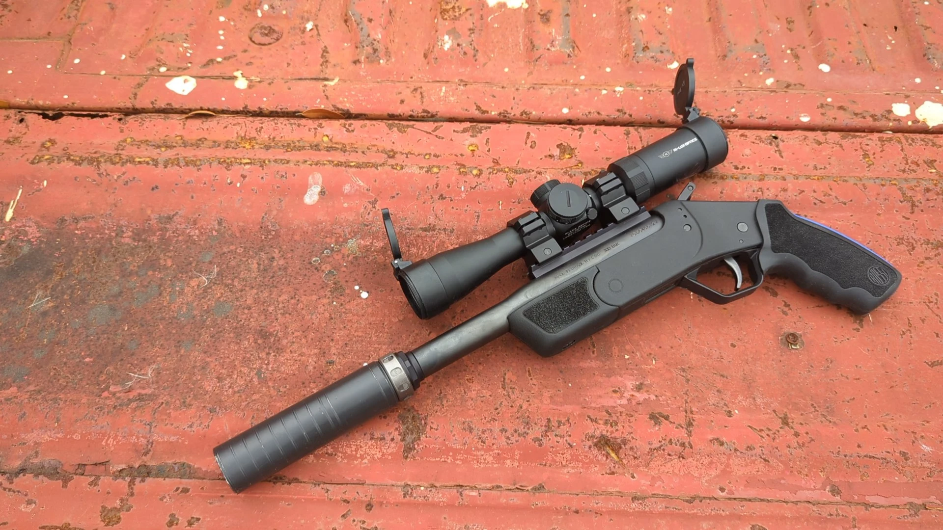 Rossi Brawler in .300 Blackout with SilencerCo Spectre 9 and Hi-Lux Long Eye Relief optic