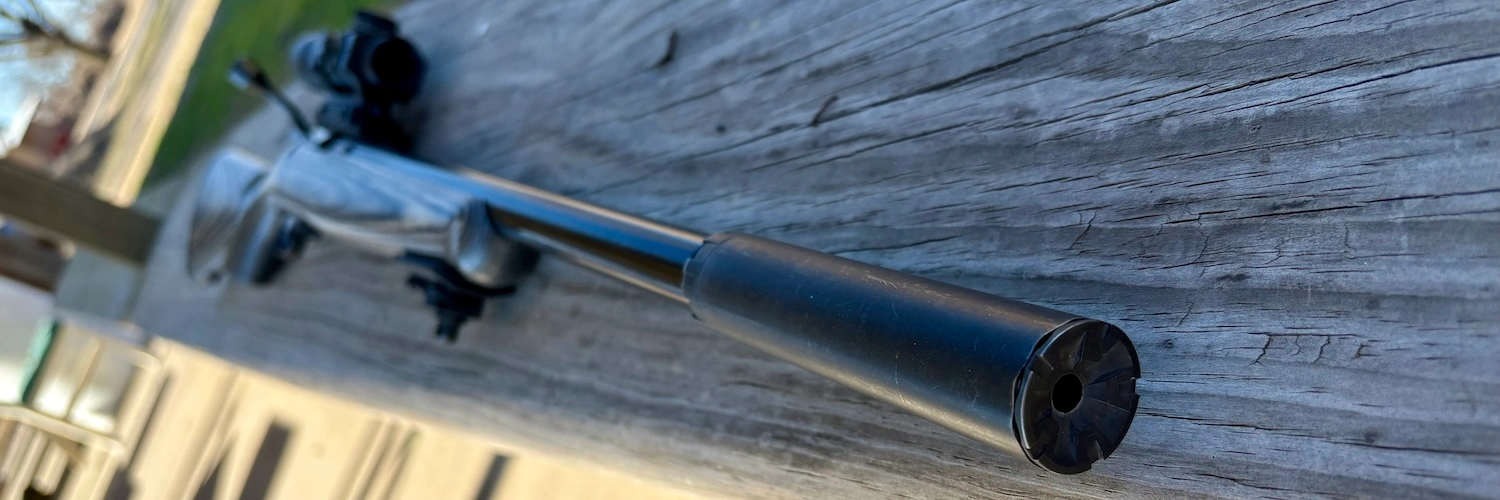 Suppressed Ruger American Rifle .22 WMR - SilencerCo Sparrow