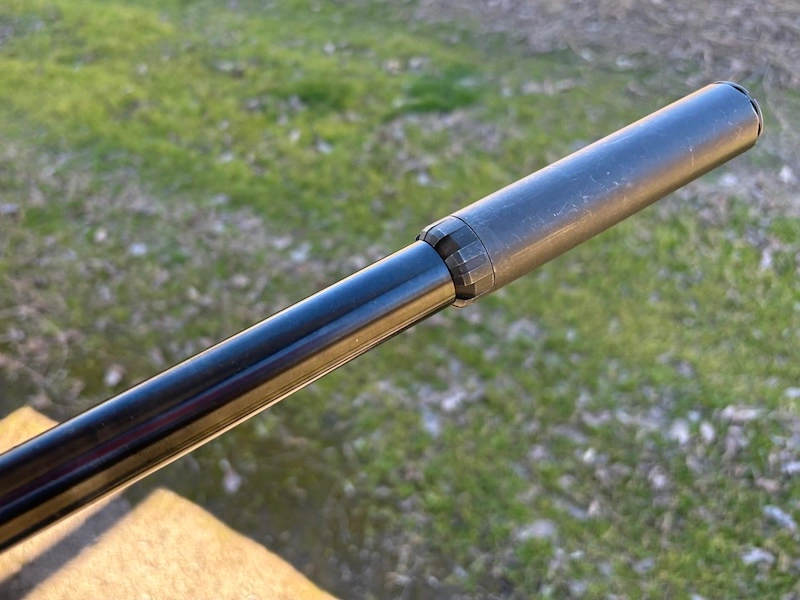.22 WMR bull barrell with SilencerCo Sparrow rimfire suppressor attached