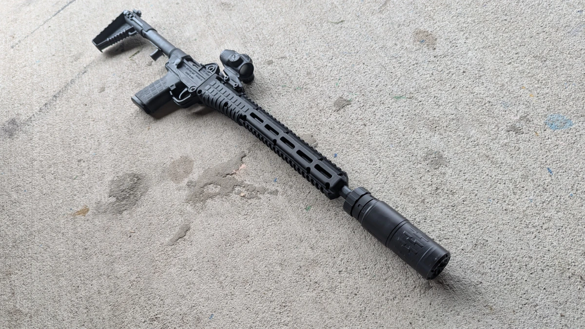 suppressed Sub 2000 5.7mm rifle