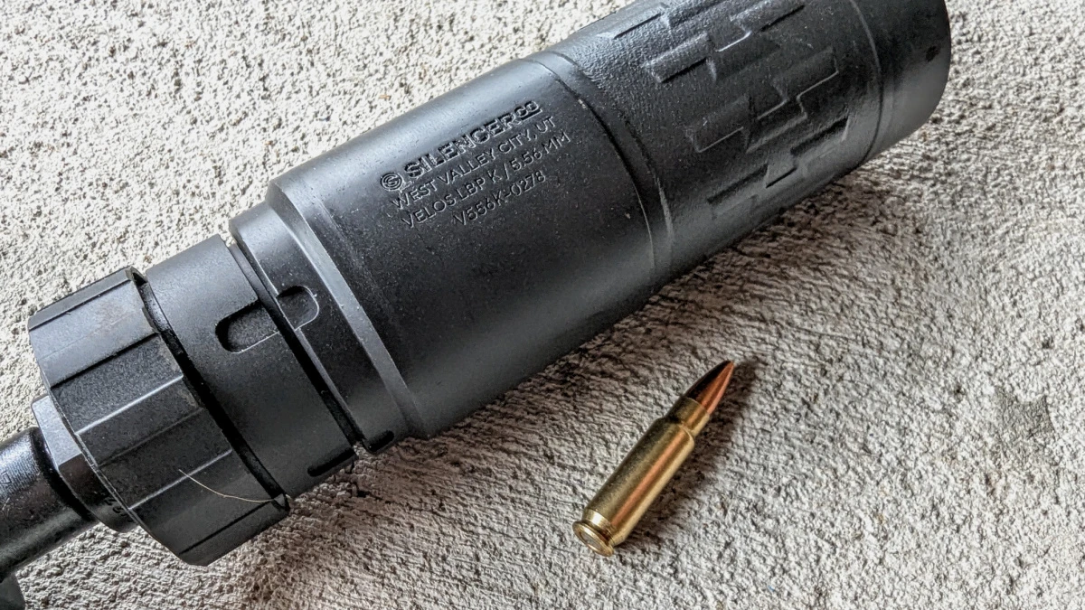 SilencerCo Velos LBP 556 and 5.7mm cartridge