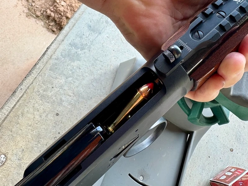 top ejection port in a lever action rifle